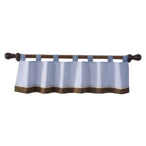 LAMBS AND IVY Window Valance JAKE BROWN BLUE BOY NEW Nursery Curtains