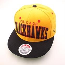 Chicago Blackhawks Hat Cap Superstar Snapback GLD Blk