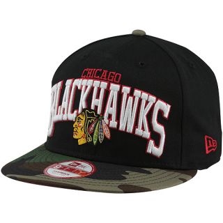 New Era Chicago Blackhawks Snapbackin 9Fifty Snapback Hat Camo Black 