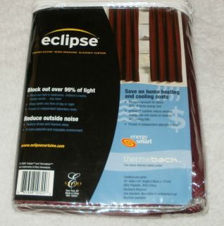 Eclipse Panel Blackout Curtain 42 X 54 Burgundy Enery Saving Noise 