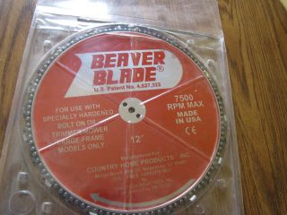 Beaver Blade Brush Blade 12 inches Chainsaw Gas Dr Trimmer