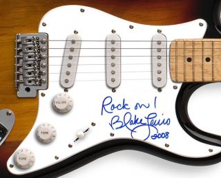 Blake Lewis Autographed Signed Rock on Guitar Global Authentic UACC RD 