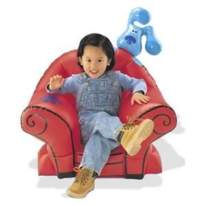 blue s clues inflatable musical thinking chair red