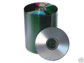 100 Shiny Silver Top Blank CD R CDR Disc Media 52x 80min 700MB