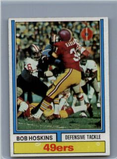 1974 topps fb 378 bob hoskins 49ers