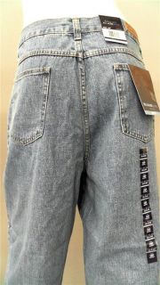 Bill Blass Easy Fit Petite 16P Stone Wash Straight Leg Jeans Jean Blue 