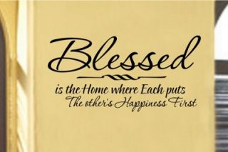 Blessed Is The Home Vinyl Wall Lettering Words Sticky