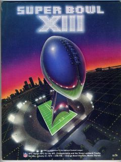 Super Bowl XIII Program Dallas Cowboys Pittsburgh Steelers Orange Bowl 