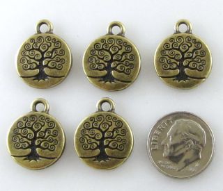 TierraCast Pewter Charms Brass Oxide Tree of Life 5