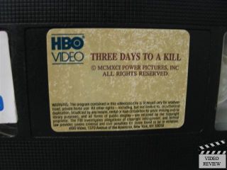   To A Kill VHS Fred Williamson, Bo Svenson, Henry Silva, Chuck Conners