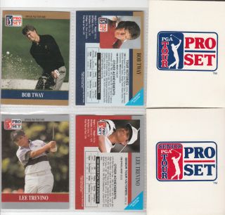 1990 Pro Set PGA Tour Lee Trevino Bob Tway Promo Set NMT