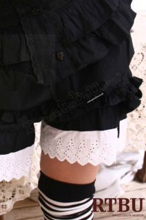 RTBU Gothic Lolita 100 Cotton Bloomer Shorts BW L XL