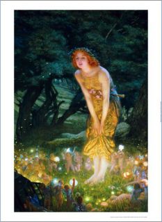 Edward Robert Hughes Midsummer Eve Fairy on Canvas
