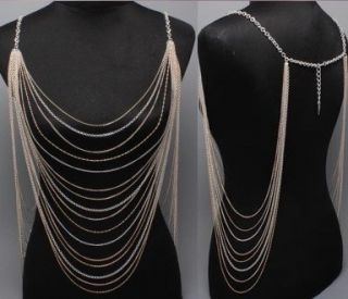   Multi Layer Chain Body Jewelry Necklace Vest Dance Celebrity