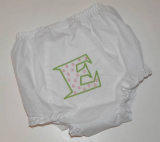 Dots Monogrammed Bloomer Diaper Cover Panty Baby Gift