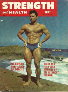1955 Strength Health Magazine Bodybuilding Avila