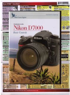 Blue Crane Nikon D7000 Training DVD + CheatSheet New