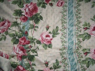 Floral Stripes Pink Mauve Blue Green Ivory Curtains Drapes 84LX82w 2 