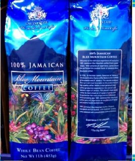 LB 100% AUTHENTIC JAMAICAN BLUE MOUNTAIN COFFEE LAWES ESTATE WHOLE 