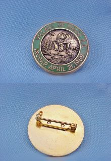 Vintage CITY OF CHASE INCORP APRIL 21 1969 British Columbia Pin