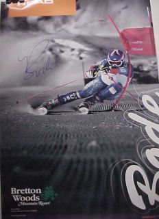 Bode Miller Signed Olympic World Champion Head Poster