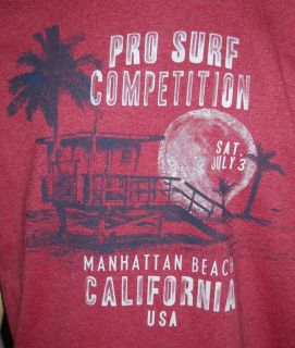 Mens Manhattan Beach CA Surf Competition T Shirt