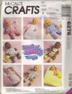 McCalls 6276 Water Babies 12 14 16 18 20 22 Baby Doll Clothes 