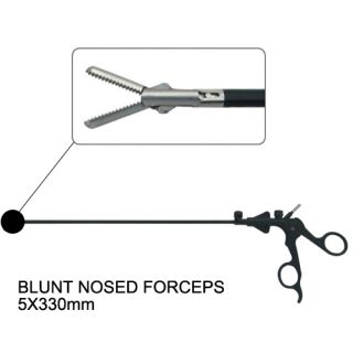 Blunt Nosed Forceps 5X330mm Laparoscopic Grasing Forceps Grasper 