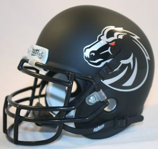 Boise State Broncos Matte Black Schutt Mini Helmet