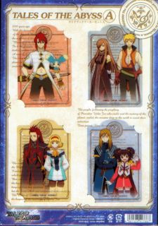 Tales of The Abyss Clear Bookmark Set A Luke MiEu Guy Tear Asch 