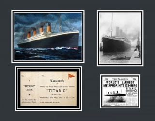Titanic 1912 Boarding Pass Ticket Display Ready 2 Frame