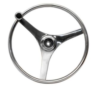Stainless Steel Boat Steering Wheel with Speed Knob