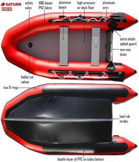 the saturn sd365 inflatable boat comes standard with a high