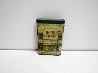 Vintage Bond Street Pipe Tobacco Pocket Tin Philip Morris Co NY London 