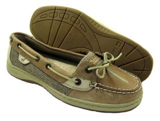 NWD Sperry Womens Angelfish Linen Oat Boat Shoes US 6