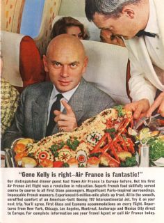 Yul Brynner for Air France Airline Ad 1961
