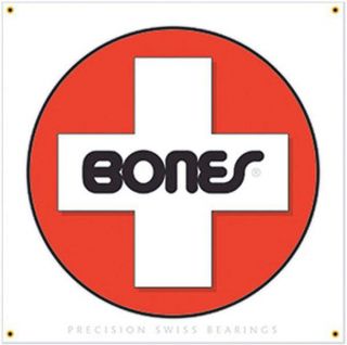 Powell Peralta Bones Swiss Bearings Skateboard Banner