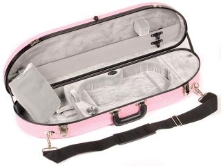 Bobelock Pink Fiberglass 4 4 Violin Case Silver Velvet