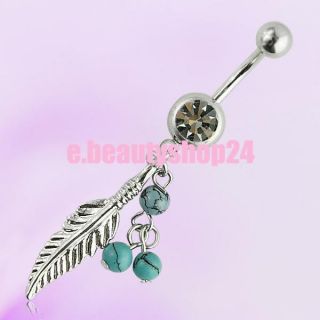   Dangle Steel Ball Belly Button Navel Ring Body Piercing Jewelry