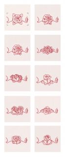 Lineart Roses Borders Machine Embroidery Designs