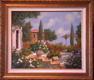 Spiazro Original Oil Painting by Guido Borelli Framed