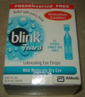Blink Tears Lubricating Eye Drops Mild To Moderate Dry Eye 25 Single 