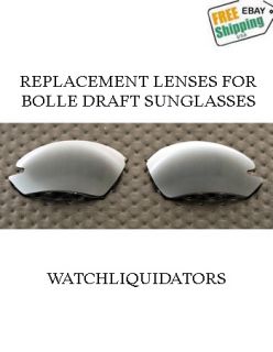 Replacement Lenses for Bolle Draft Sunglasses with Dark Polorized 