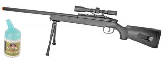   Bolt Action Sniper Rifle Bipod Scope 1000 ICS 2G 6mm BB Loader