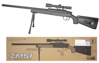   Sniper Bolt Action Spring Airsoft Rifle Black 415 FPS w/ BBs NEW