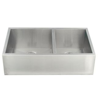 Apron Stainless Steel Double Bowl Kitchen Sink 16 Gauge