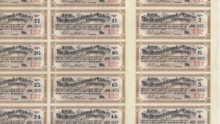 1897 Mortgage Bond Certificates 3 Denver Land Water Co Colorado