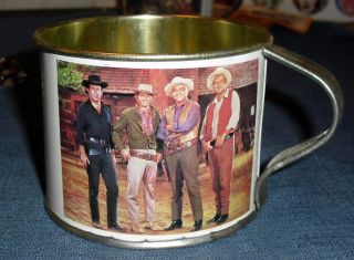 here is a vintage bonanza the ponderosa tin coffee water mug must see 