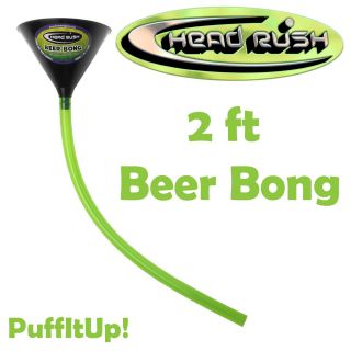 New Head Rush Beer Bong 48oz Funnel 2 Tube Party 