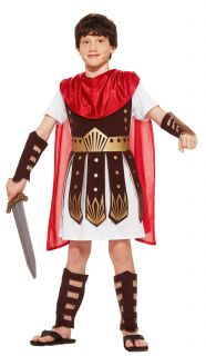 Boys Roman Soldier Warrior Fancy Dress Up Costume Age 3 5